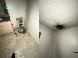 Du jamais-vu ! La foudre a frappé une maison et brisé une toilette !