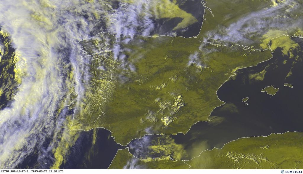 Idem RGB con el polvo induciendo turbiedad en la misma zona que la anterior.