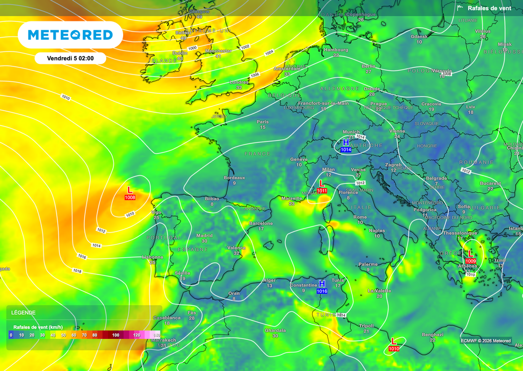 Les hautes pressions tenteront de revenir d'ici le prochain week-end.