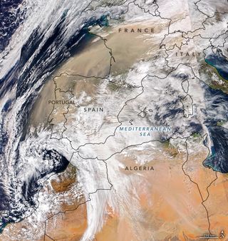 Un río atmosférico de polvo sahariano