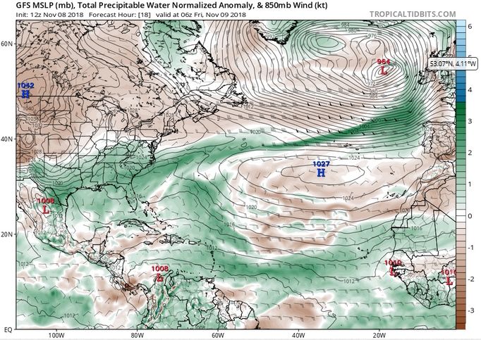 Un “río Atmosférico” Cargado De Humedad Va Directo A Las Costas Gallegas Un “río Atmosférico” Cargado De Humedad Va Directo A Las Costas Gallegas