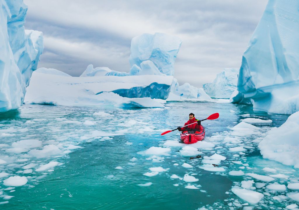 Antártida río hielos