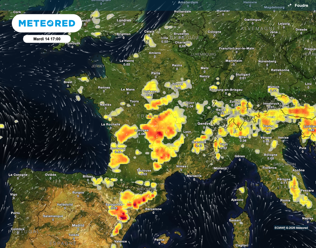 Des orages à surveiller en cours de semaine prochaine aussi. Des orages à surveiller en cours de semaine prochaine aussi.
