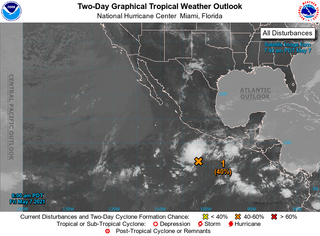 Un seno de bajas presiones tropical se forma en el Pacífico oriental