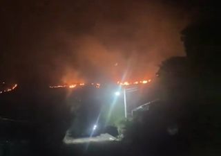 Severo incendio se reporta esta madrugada sobre zona de bosque del municipio Chapeltique, al noreste de El Salvador