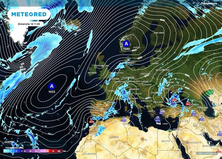 Un superanticyclone aux pieds d&rsquo;argile sur la France : il sera balay&eacute; par les d&eacute;pressions mercredi 21. Voici pourquoi