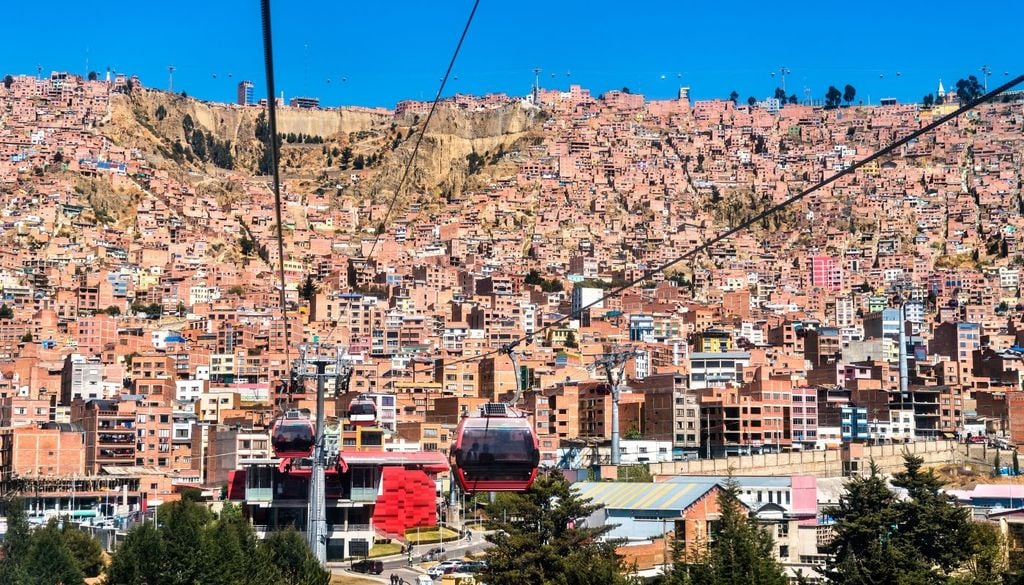 Teleférico en La Paz Teleférico en La Paz, Bolivia