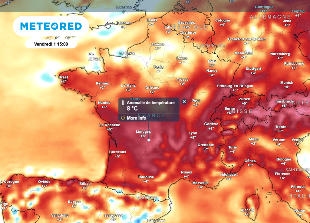 Anomalie température 1er novembre 2024