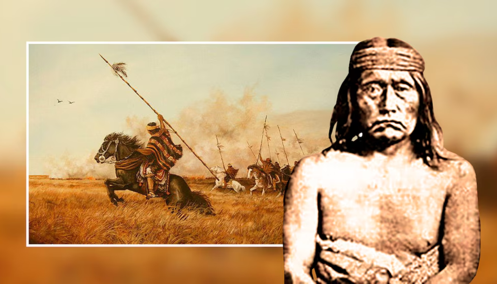 Representación de Juan Calfucurá, histórico líder mapuche del siglo XIX, cuya figura inspira nuevas lecturas sobre territorio, memoria y naturaleza. Crédito: Infobae.