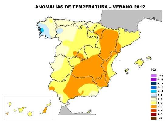 Temperaturas junio-agosto 2012 Temperaturas junio-agosto 2012