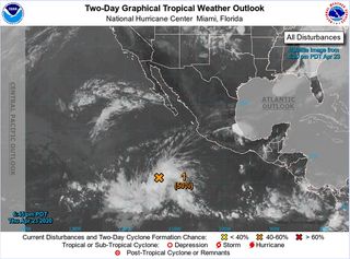 Una baja del Pacífico este podría ser la primera tormenta tropical