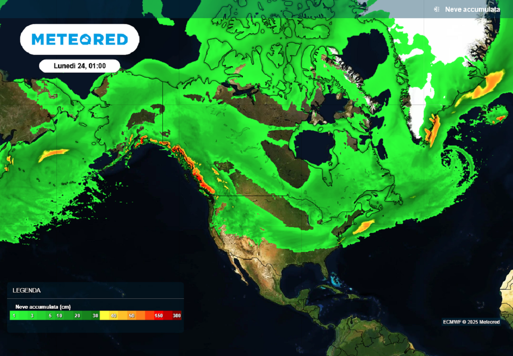 neve cumulata nord america