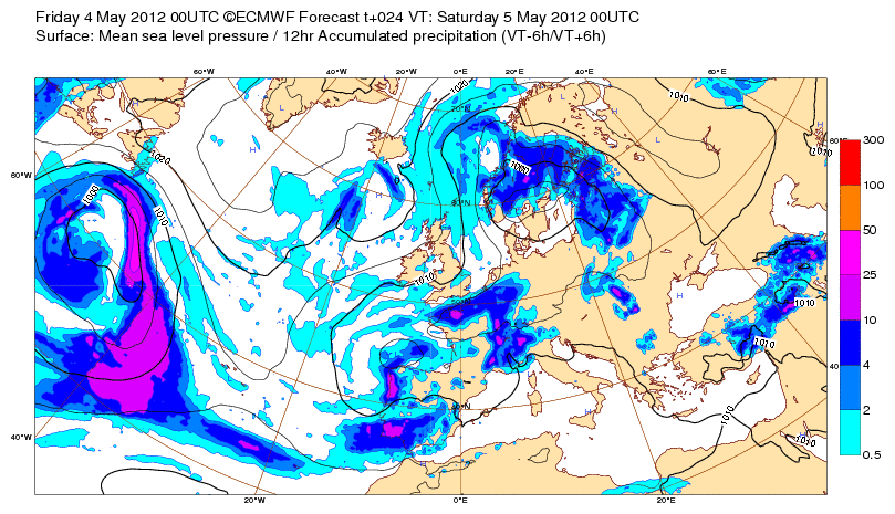 Una Cinta De Alto Contenido De Agua Precipitable Directa Hacia El Suroeste De La Península