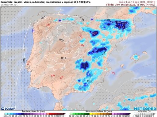 Dos danas en la Espa&ntilde;a peninsular: lo que prev&eacute; el modelo americano GFS a seis d&iacute;as vista