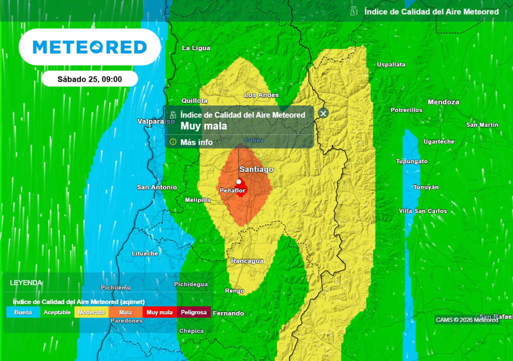 Precaución al aire libre: fuerte inversión térmica dejará un aire más contaminado en Santiago este fin de semana.