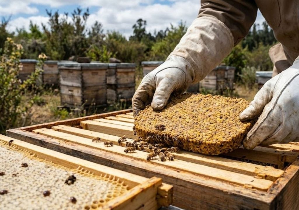 La dieta combina ingredientes locales y aceites esenciales para mejorar la salud de las colmenas y reducir el impacto del ácaro Varroa, uno de sus mayores enemigos.