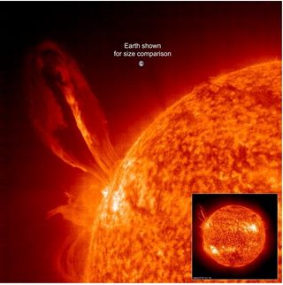 Una erupción solar más grande que la Tierra