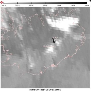 Una erupción volcánica al norte de Dungjujökull tuvo lugar en Islandia