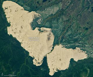 Una extensión inesperada de arenas en Alaska