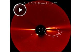 Una eyección de masa coronal hacia la Tierra