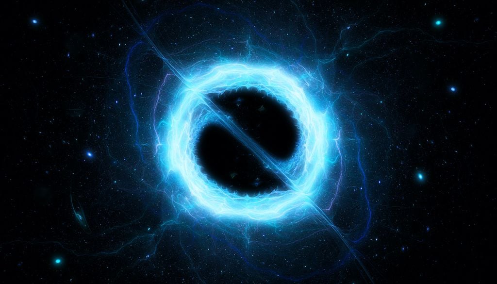 La imagen simplificada nos dice que si se forman dos partículas cerca de un horizonte de sucesos, una de ellas cae al agujero.