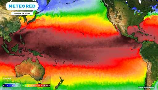 Gigantesca onda calda attraversa il Pacifico: arriva il Super El Ni&ntilde;o 2026