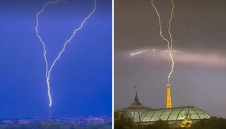 Una gran jaula de Faraday: la f&iacute;sica que protege a los visitantes de la Torre Eiffel cuando un rayo la impacta