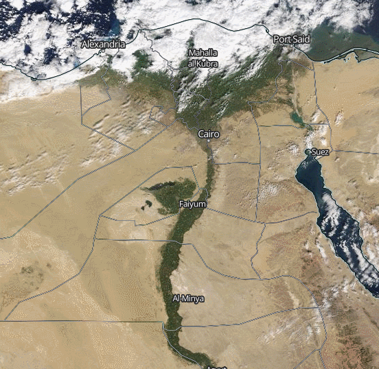 Una Gran Tormenta De Polvo Se Abate Sobre El Norte De Egipto Una Gran Tormenta De Polvo Se Abate Sobre El Norte De Egipto