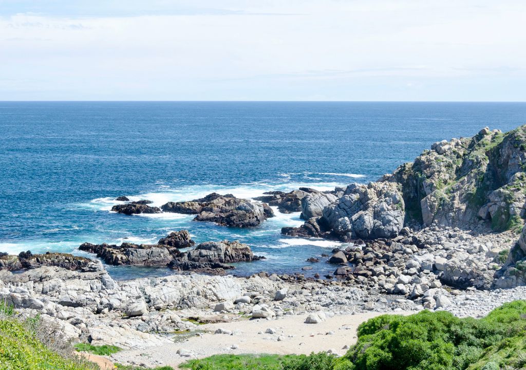Punta de Tralca, litoral central de Chile. Punta de Tralca, litoral central de Chile.