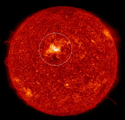 Imagen del Solar Dynamics de la NASA que capturó el destello ultravioleta extremo