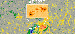 Una mancha solar potencialmente peligrosa orientada hacia la Tierra