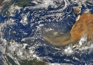 Una nube de polvo que se ve desde el espacio llega a América