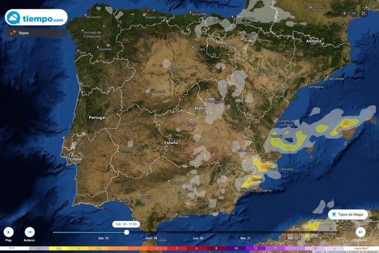 Tormentas el sábado Tormentas el sábado