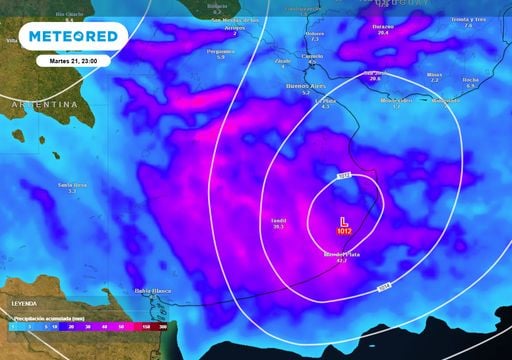Una nueva ciclog&eacute;nesis pone en jaque hoy a la provincia de Buenos Aires, con una alerta naranja por lluvias fuertes
