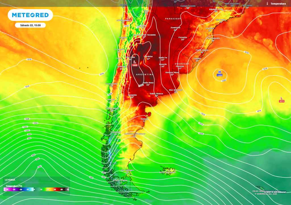 Tiempo clima pronóstico Argentina ola de calor lluvias febrero marzo