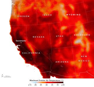 Una ola de calor duradera en el oeste de los EE.UU continentales