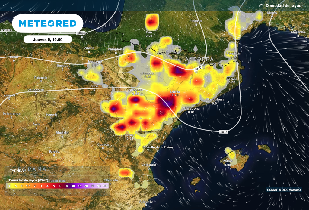 La llegada de una onda de aire frío al norte peninsular inestabilizará allí la atmósfera a partir de mañana miércoles y durante el jueves, propiciando la actividad tormentosa.