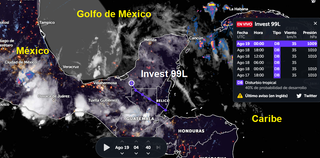 Una onda tropical en el Golfo de México: Invest 99L