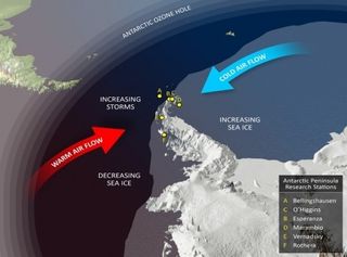 Una pausa en el calentamiento reciente de la península Antártica