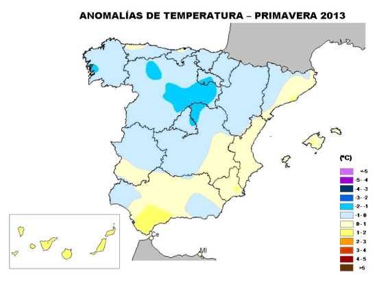 Temperatura primavera 2013
