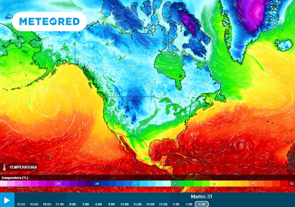 Modelo ECMWF - Temperatura en °C Modelo ECMWF - Temperatura en °C