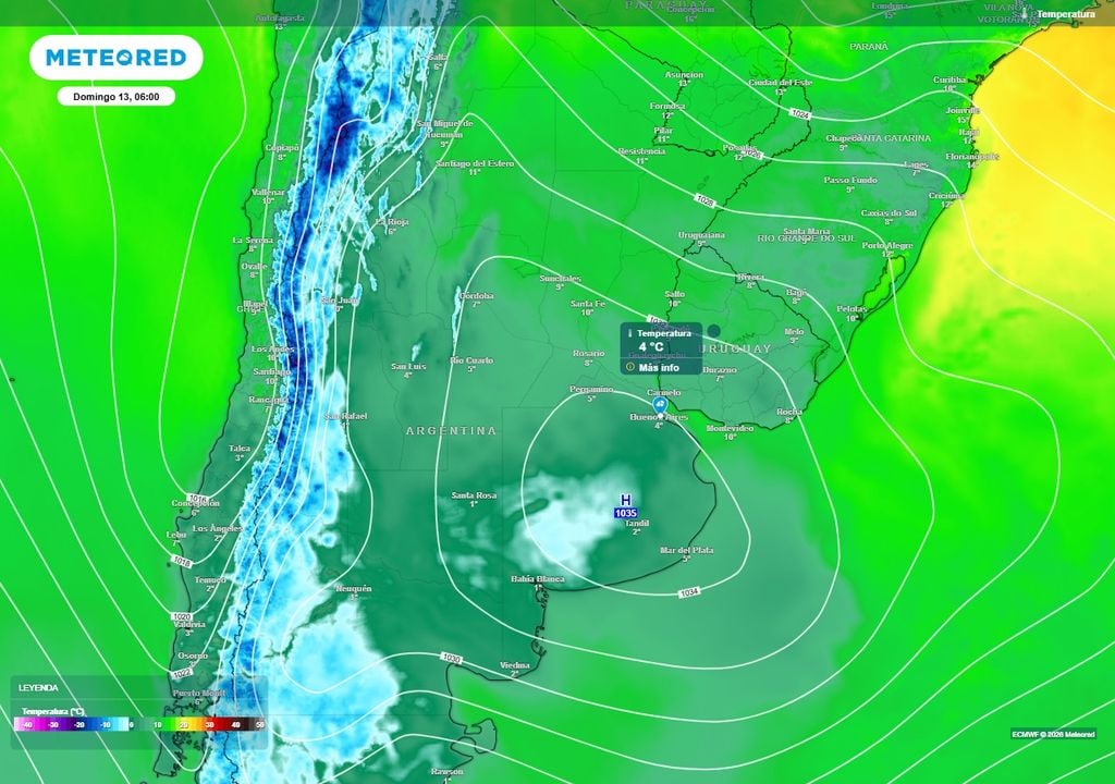 Sudestada frío Buenos Aires AMBA pronóstico tiempo clima Se espera un amanecer de domingo nuevamente muy frío en buena parte del país.