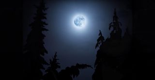 Una terrorífica Luna Azul en Halloween