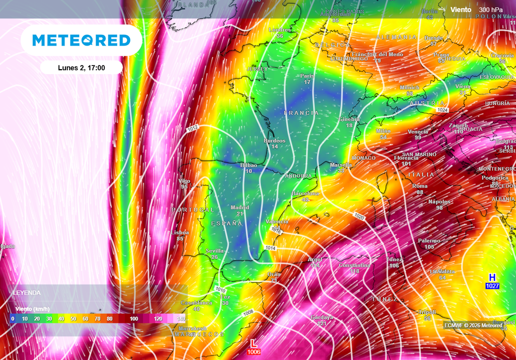 La vaguada que mañana se descolgará al oeste peninsular se acabará desgajando de la circulación general, generándose de esta forma una borrasca fría