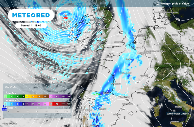 Une d&eacute;pression se dirige vers l&rsquo;Irlande : un profond changement de temps est attendu en France &agrave; partir de ce week-end !