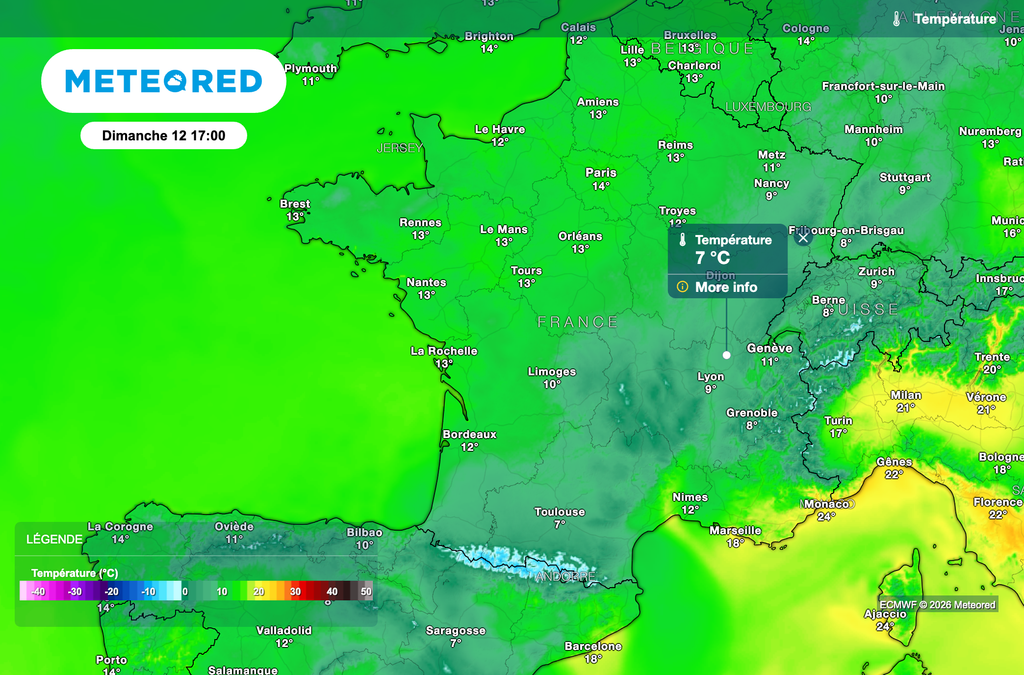 Dégringolade des températures dimanche après-midi ! Dégringolade des températures dimanche après-midi !