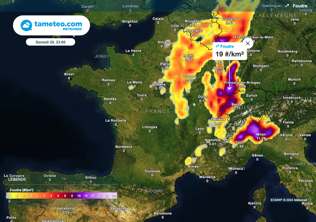 De violents orages attendus samedi dans le nord-est de la France !