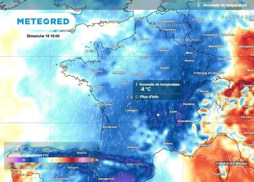 Une goutte froide apporte une grande fra&icirc;cheur sur ces r&eacute;gions fran&ccedil;aises ce dimanche