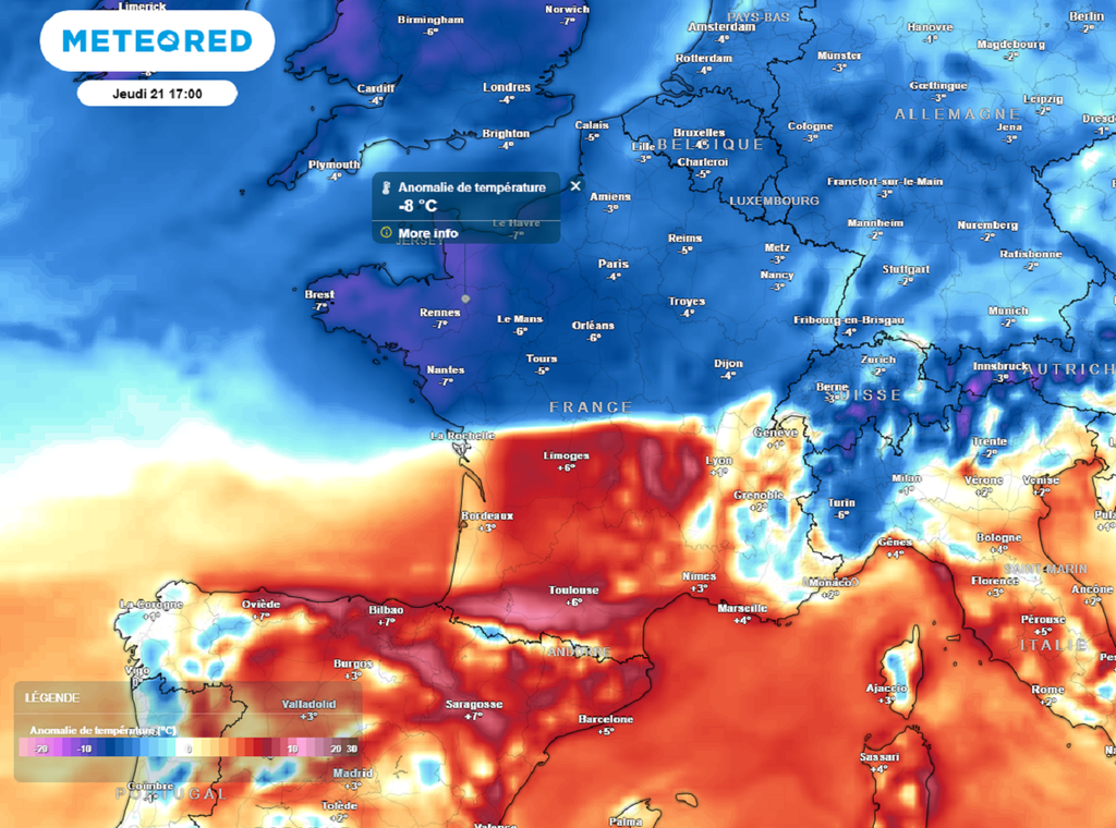 Le mercure plongera jusqu'à 8°C en dessous des normales de saison ces prochains jours.