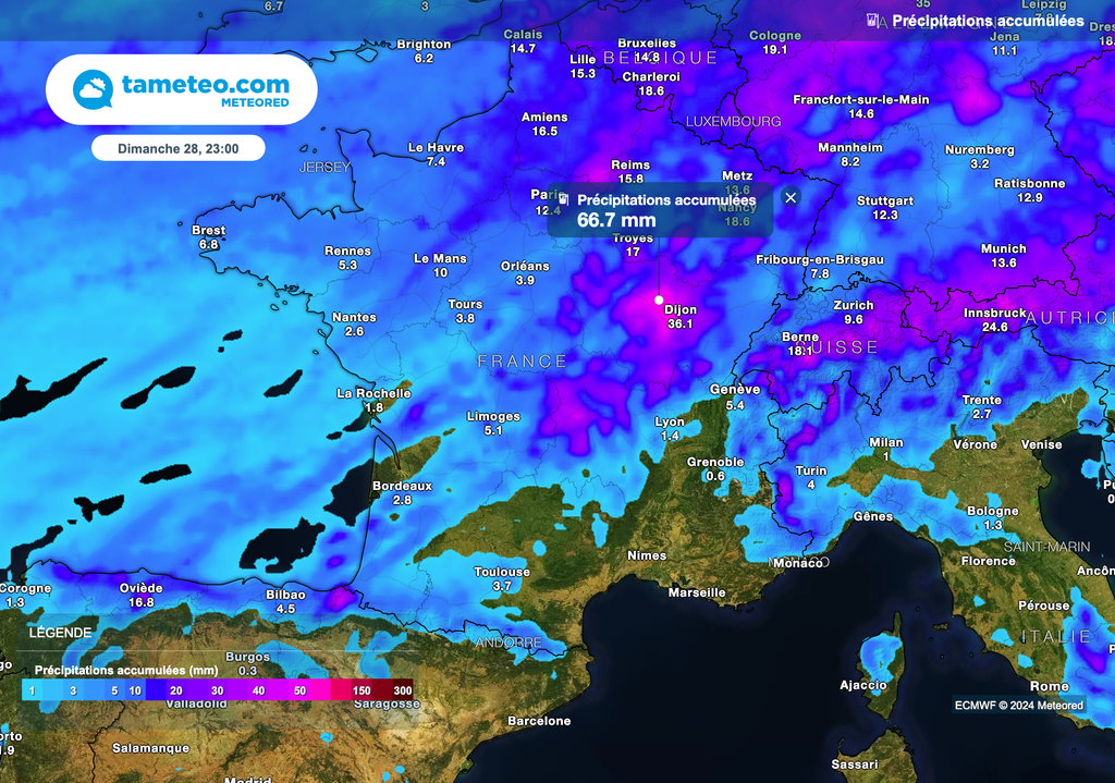 Des pluies parfois importantes attendues d'ici la fin du week-end.